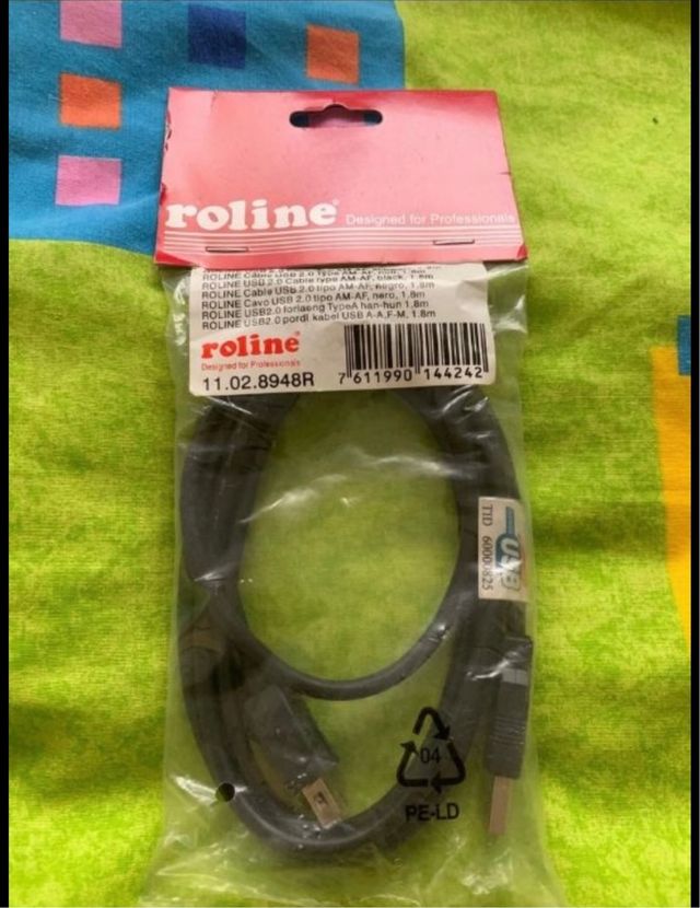 NUEVO Cable USB 2.0 extensión 1.8m