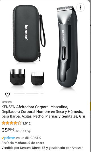 Afeitadora corporal masculina