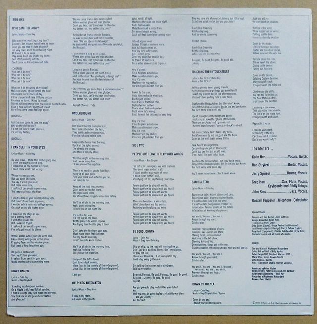 MEN AT WORK-, ÁLBUM VINILO 12",