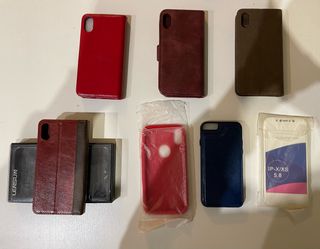 Lote 7 fundas y 7 cristales iphone X/XS