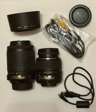Cámara Nikon D3300 2 objetivos y más