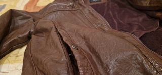 Cazadora piel sintética INSIDE marrón