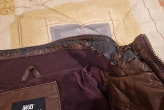 Cazadora piel sintética INSIDE marrón