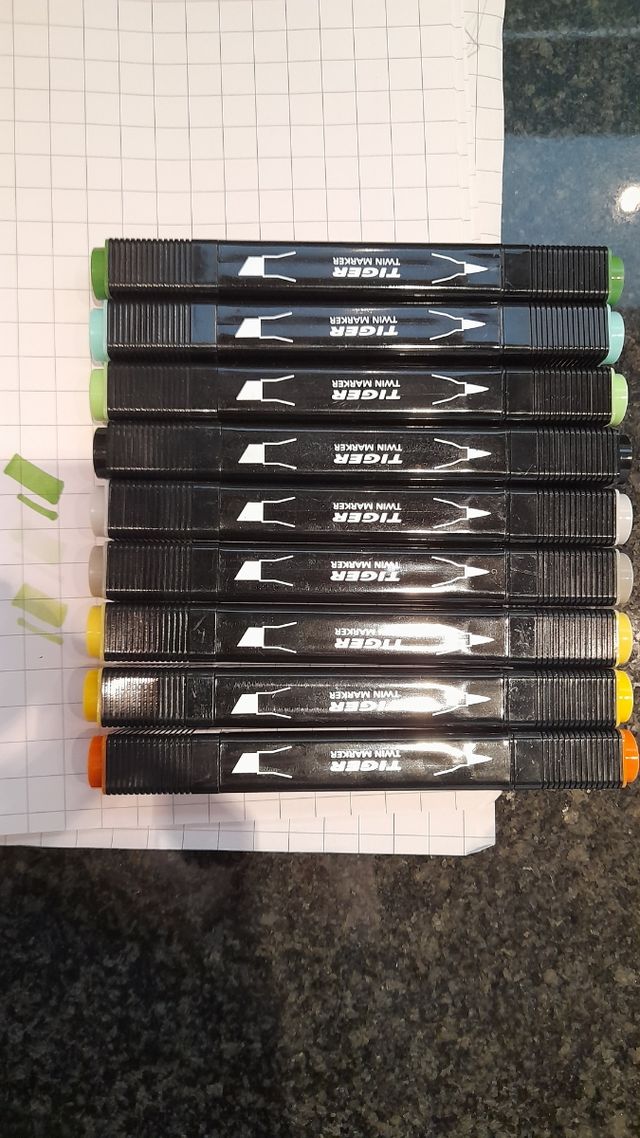 Tiger. Set 9 pennarelli