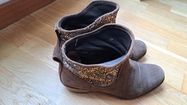 Botines marrones piel