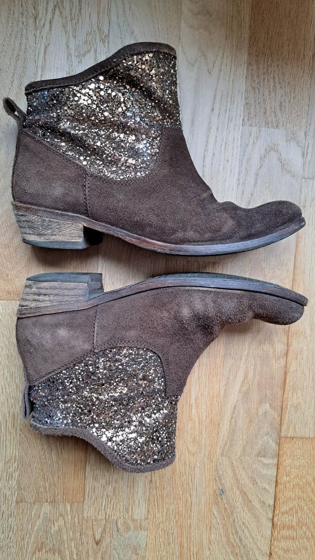 Botines marrones piel