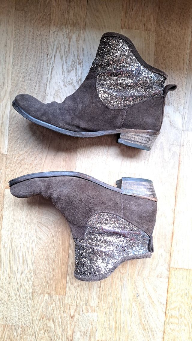 Botines marrones piel