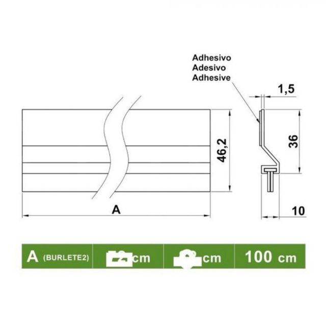 Burlete bajo puerta transparente AMIG NUEVO