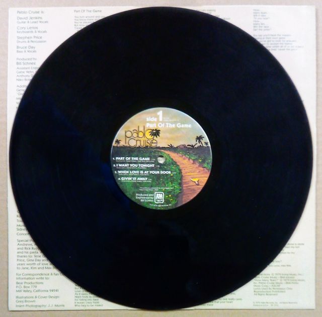 PABLO CRUISE-, PART THE GAME-, ÁLBUM 12"