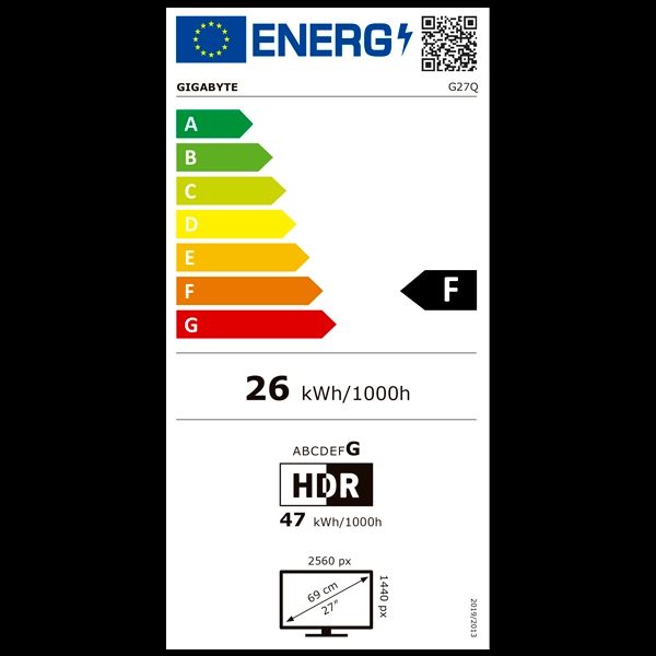 Monitor GIGABYTE G27Q IPS QHD 144Hz. Precintado