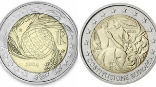 Moneda 2 euros Italia 2004 2005 sc