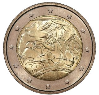 Moneda 2 euros Italia 2008 sc