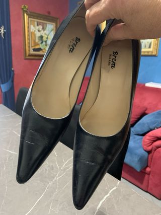 Scarpe in pelle nere, decolletè, misura 39