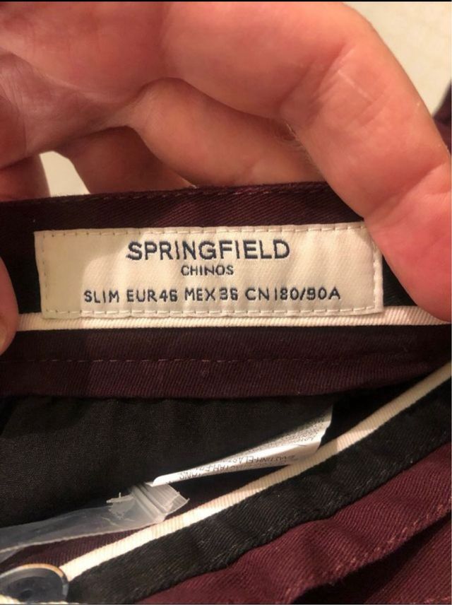 Nuevo! Pantalón Chino Springfield T46 slim