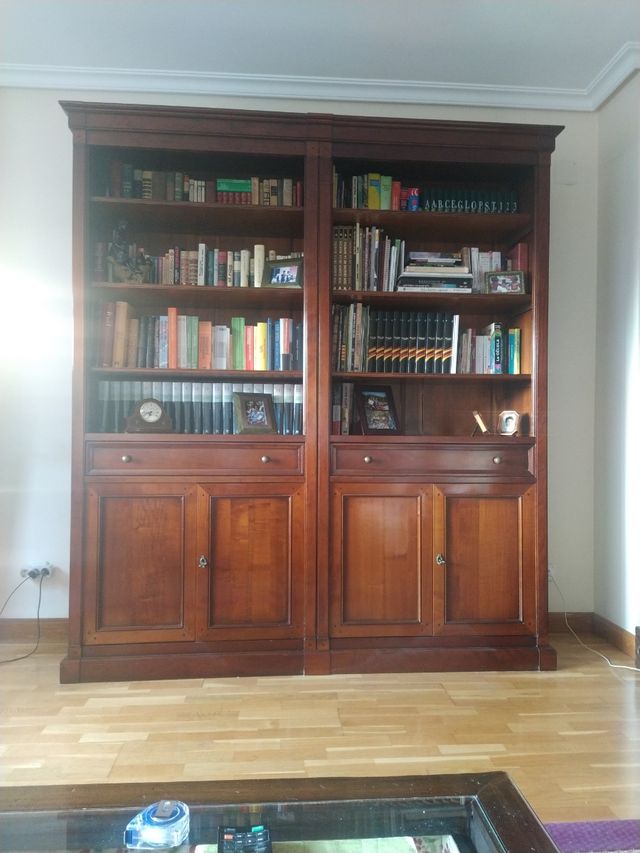 librería de cerezo dos modulos.