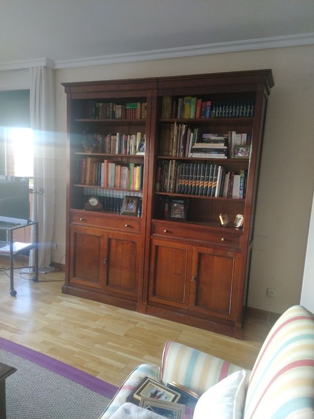 librería de cerezo dos modulos.