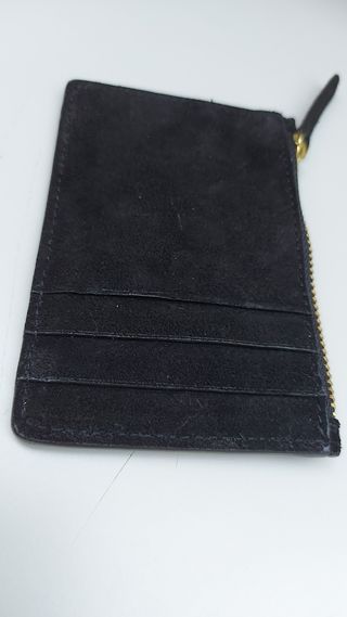 Tarjetero monedero cartera serraje nero