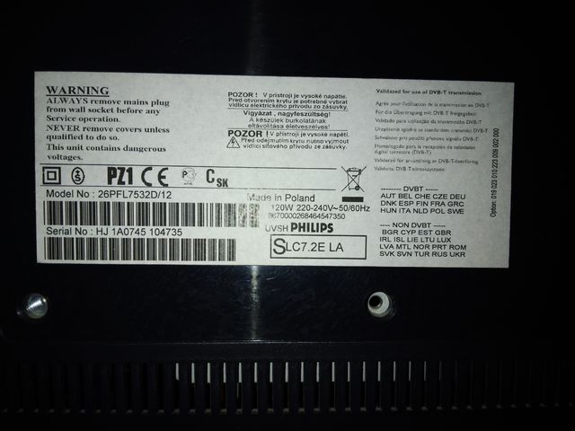 TELEVISIÓN PHILIPS 26'' MANDO DISTANCIA