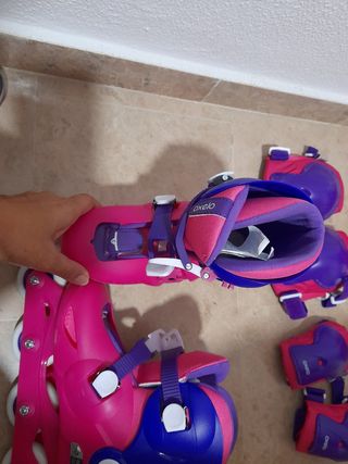 lote de patines y protección 