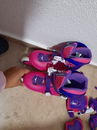 lote de patines y protección 
