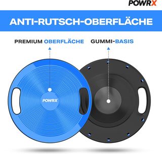 POWRX Balance Board con Maniglie Laterali (Ø 40 x