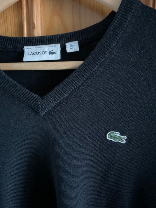 Jersey Lacoste Negro Talla M, Lana