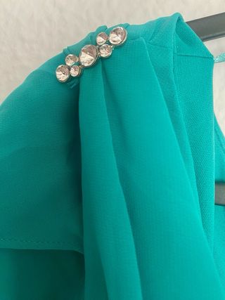 Vestido de fiesta verde esmeralda