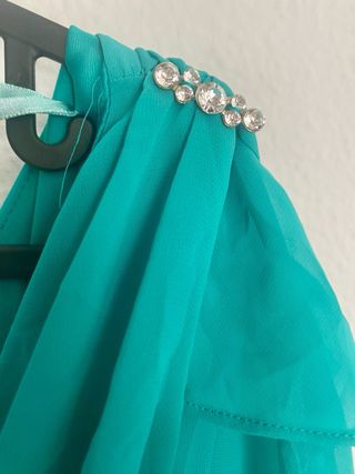 Vestido de fiesta verde esmeralda