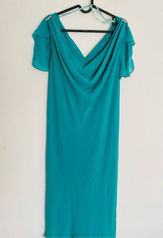Vestido de fiesta verde esmeralda