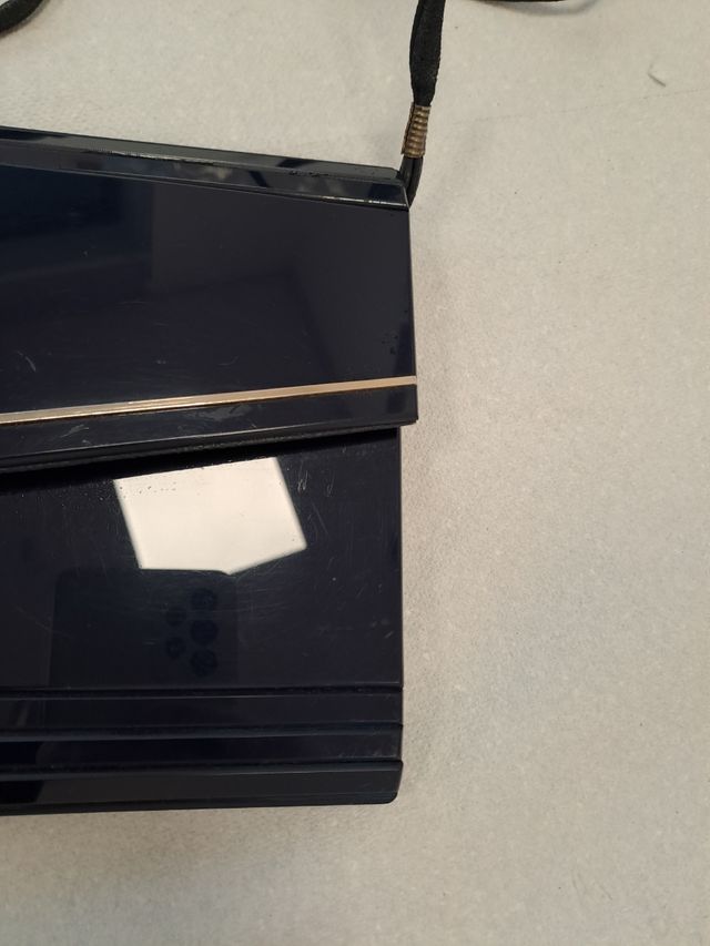 Borsa donna rigida anni '80 blu