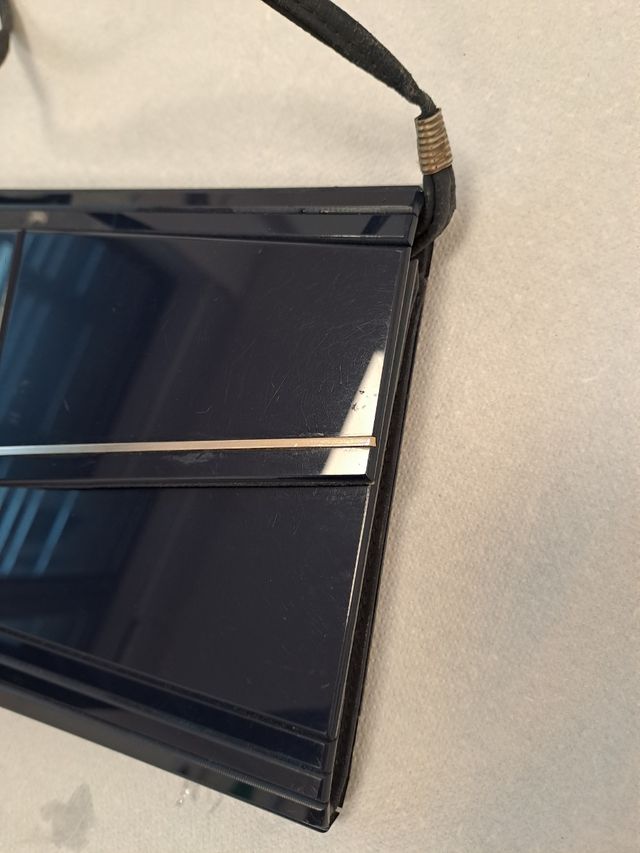 Borsa donna rigida anni '80 blu