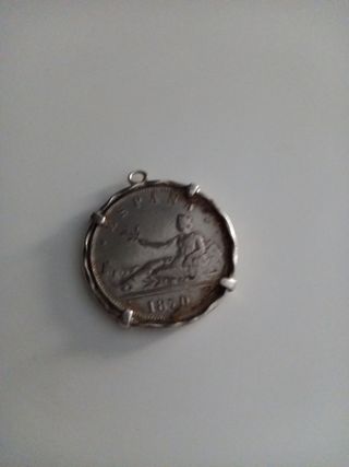 Moneda de plata antigua  del 1870