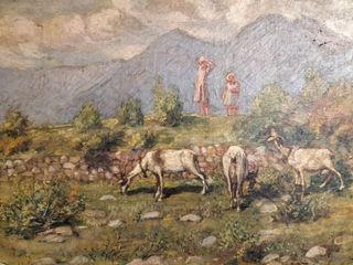 Cuadro antiguo óleo lienzo