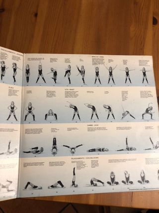 vinile aerobica 33 giri con esercizi illustrati