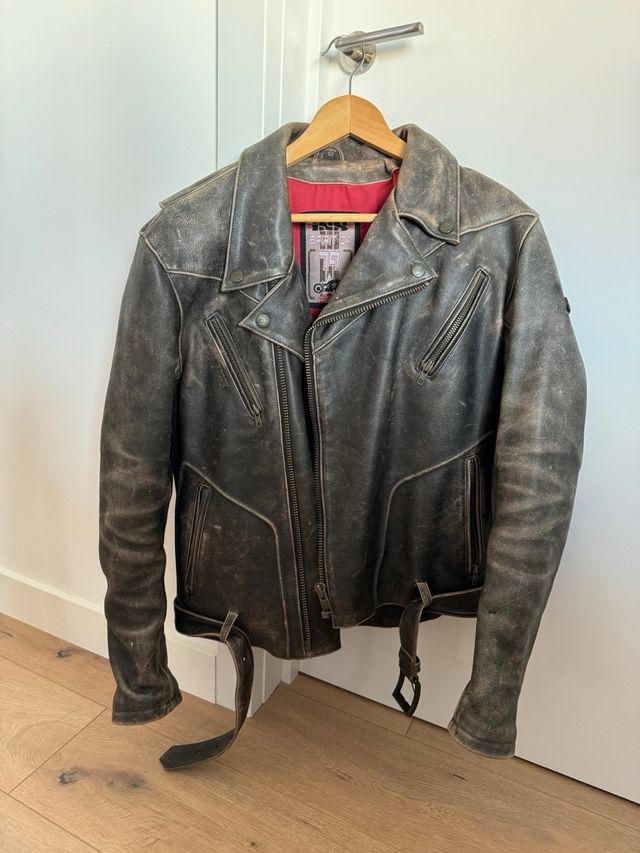 Chaqueta cuero moto IXS Lawrence