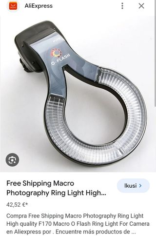 Accesorio flash anular fotografía macro