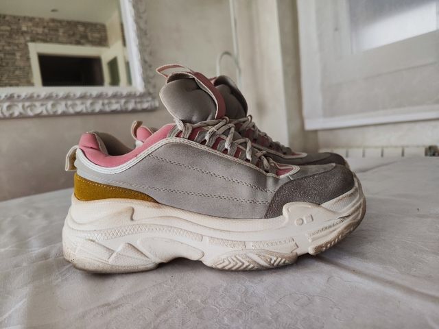 Zapatilla COOLWAY rosa y gris