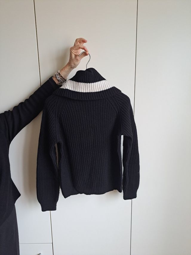 MAGLIONE IN 45% LANA NERO TAGLIA M
