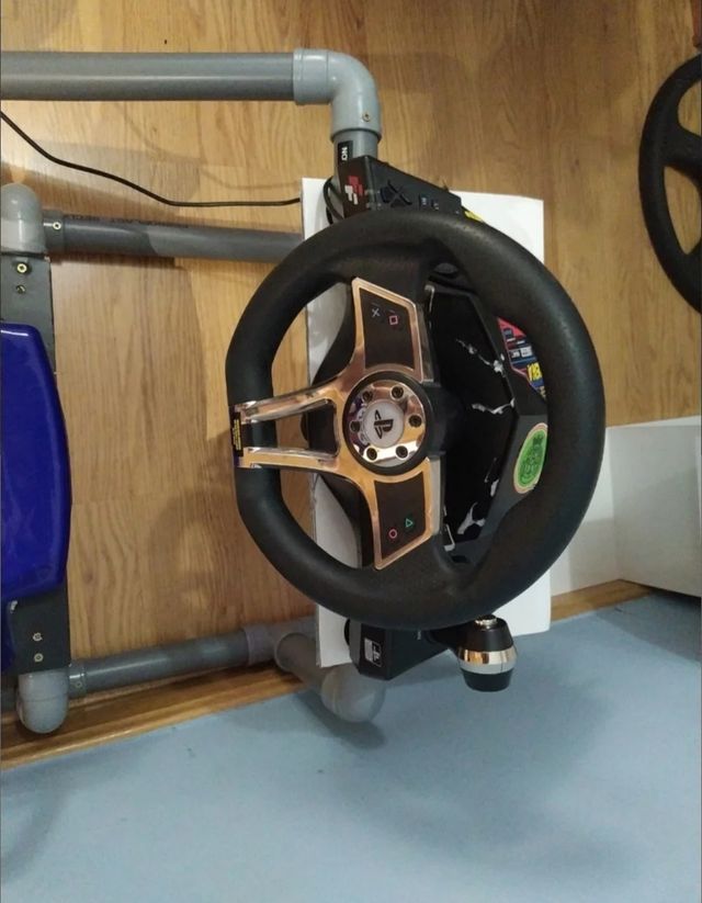 Volante con simulador videoconsola niños