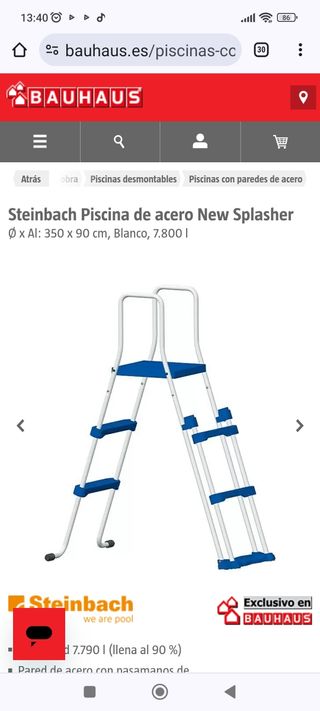 Piscina de acero New Splasher