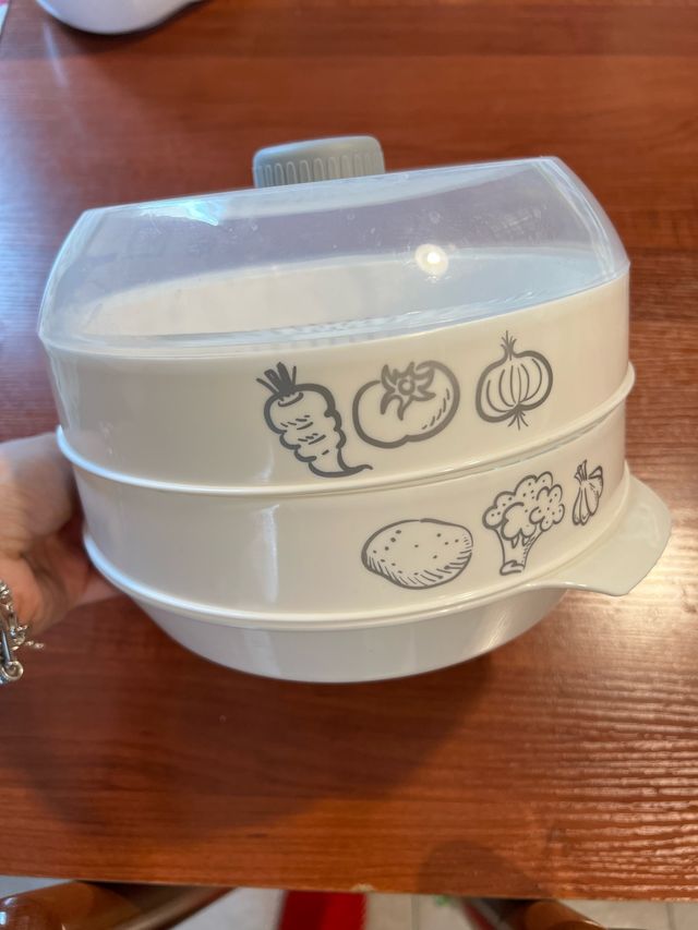 Vaporiera per microonde a 3 livelli