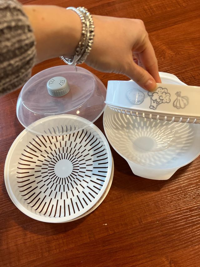 Vaporiera per microonde a 3 livelli