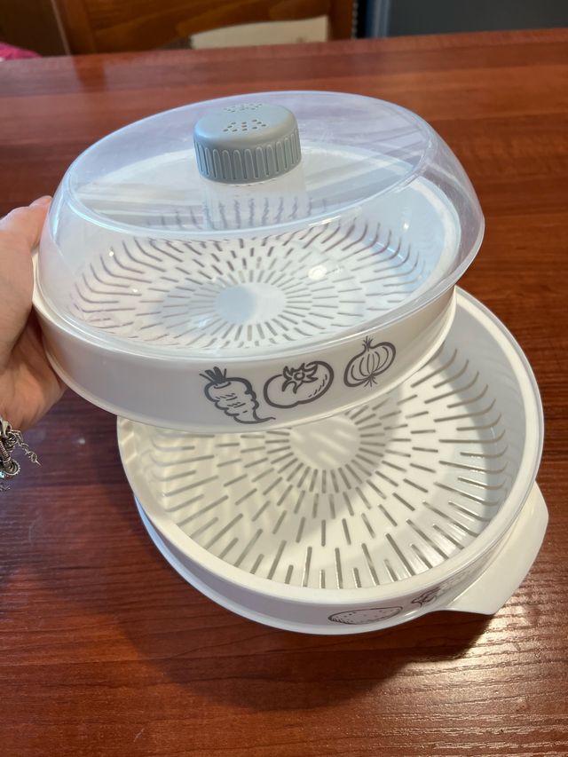 Vaporiera per microonde a 3 livelli