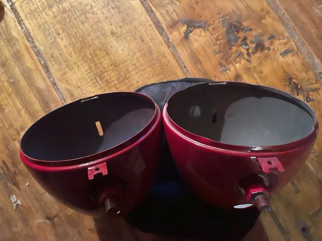 Carcasas redondas faros 2cv -metalico lagrima