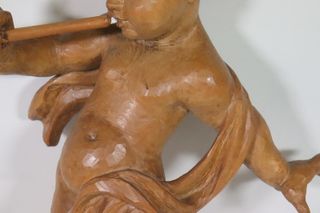 50 cm/ ANGELOTE ANGEL PUTTI TALLA EN MADERA GRANDE