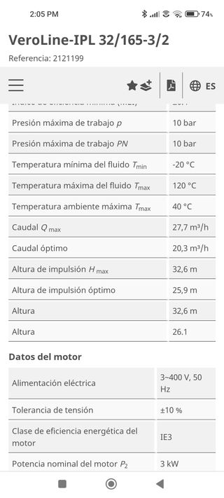 Bomba Wilo IPL 32/165