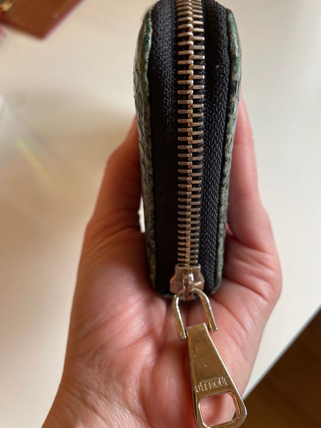 Cartera Uterqüe pitón turquesa