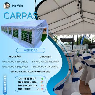 Alquiler carpa plegable