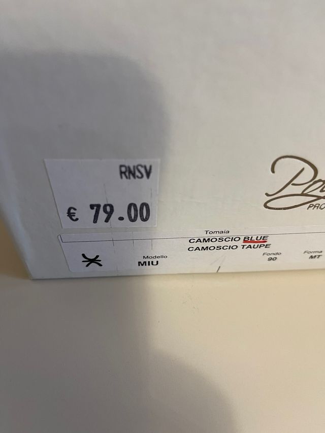 Décolleté donna camoscio blu tacco cm 10