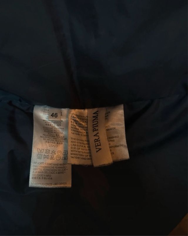 Piumino Liu Jo invernale, vera piuma. Blu, 46